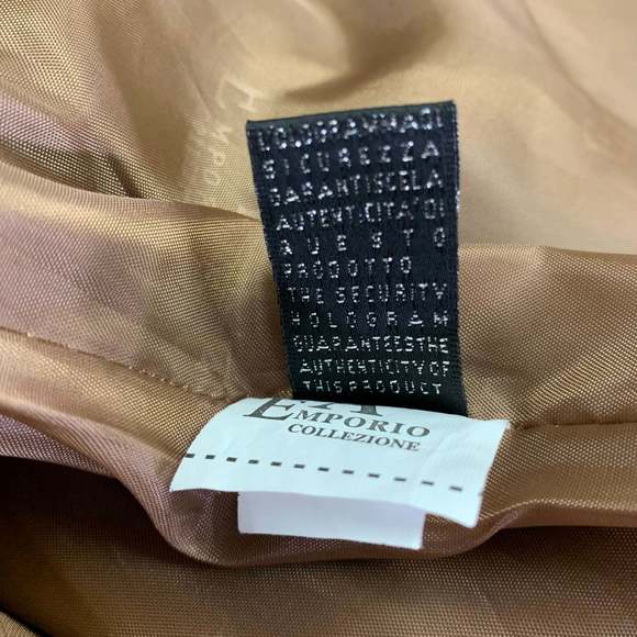 EMPORIO ARMANI Camel Faux Suede Zip Up Jacket - Picture 7 of 7